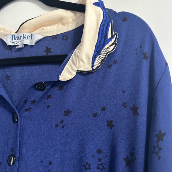 Lovely blue starry print dress - Picture 2 of 2